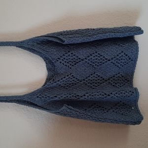 Free People Blue Crochet Crop Top 💙  M/L